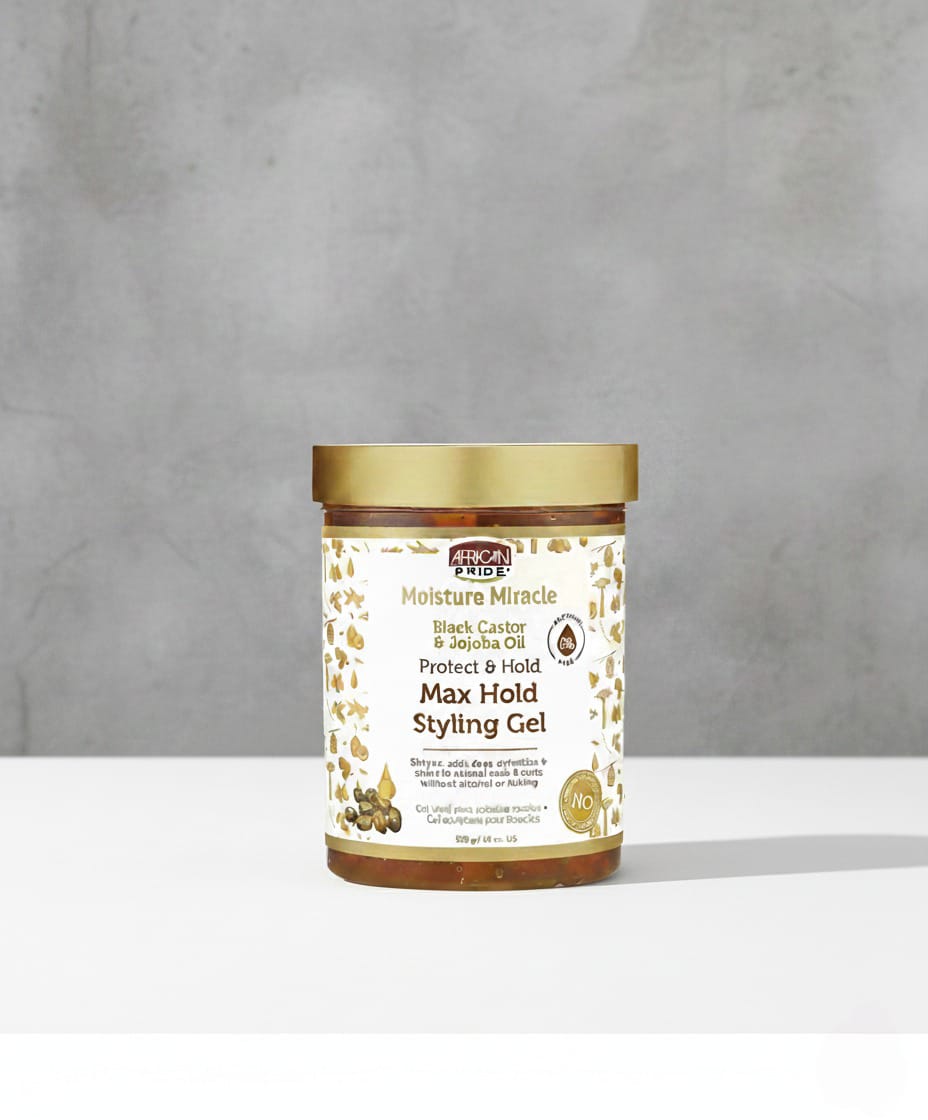 Moisture Miracle Black Castor And Jojoba Oil Max Hold Styling Gel 510 g
